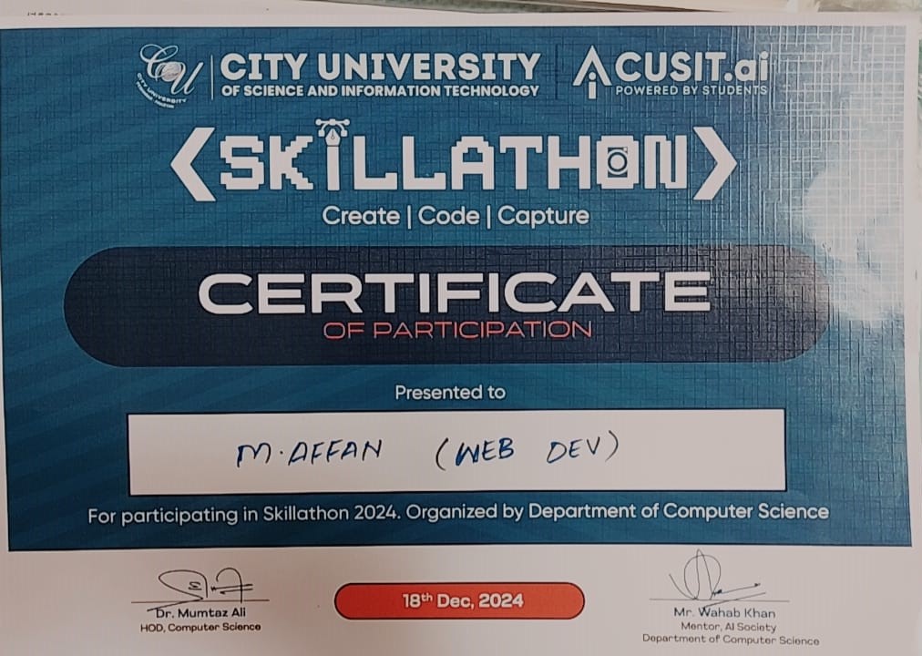 Certified For Participation